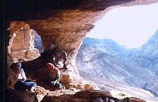Caves in the Judean wilderness around the Dead Sea