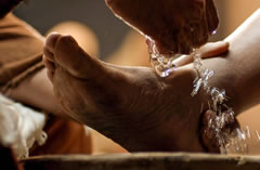 Washing feet